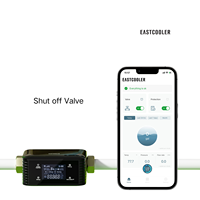 Détecteur intelligent de fuites d'eau avec vanne d'arrêt automatique, rapport d'utilisation 24/7, affichage de la pression, contrôle via application Wi-Fi, protection des canalisations domestiques