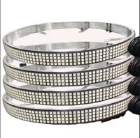 Kit d'éclairage d'anneau de roue RVB à bande lumineuse LED simple face Quad Row de 17 pouces pour voitures universelles