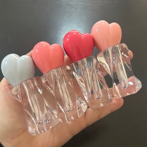 Tube de brillant à lèvres incurvé ISMAN 3ml avec capuchon cœur, <span class=keywords><strong>rose</strong></span>, bleu, rouge rosé, à paroi épaisse, <span class=keywords><strong>transparent</strong></span>, en plastique AS, vente en gros en vrac - Product Image 2