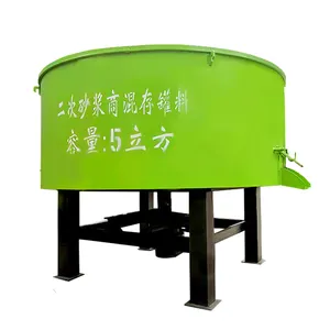 Mezclador de cemento portátil eléctrico, pequeño uso doméstico, mezcladoras de hormigón, mezclador de sartén plana de hormigón diésel