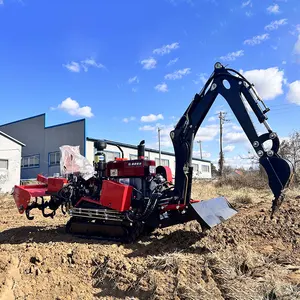 Chine Usine Vente en Gros Pelle Avant Personnalisée Mini Bulldozer Arrière Rotary Tiller Tracteur à Chenilles