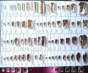 เย็บแบบแบนบนหินอะคริลิคหินเย็บอะคริลิคใส AB - Product Image 4