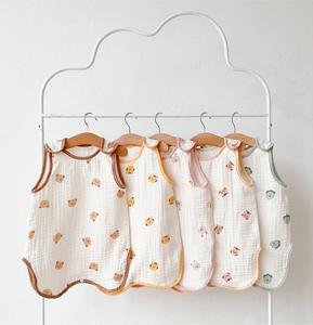 Sac de couchage durable et de qualité pour nouveau-né, 4 couches de mousseline de coton, sans manches, pour bébé, vente <span class=keywords><strong>chaude</strong></span>, personnalisation du logo - Product Image 1