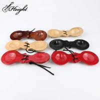 Professional Spanish Castanets Wooden Percussion Instrument 2pcs Pair Traditional Rhythm Instrument OEM Custom Logo