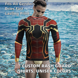 Maillots de surf personnalisés vierges, imprimés par transfert thermique, en Spandex/Nylon, séchage rapide, unisexe adulte, manches longues, qualité supérieure - Product Image 2