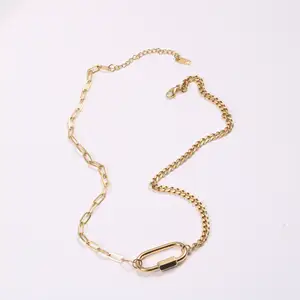Popular Stainless Steel Jewelry 18K Gold Plated Chain Necklace