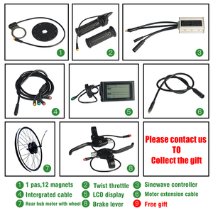 CZJB-90T de conversión de bicicleta eléctrica, <span class=keywords><strong>kit</strong></span> de motor delantero y trasero con batería de 750W, 36v, 48V, 1000W - Product Image 2