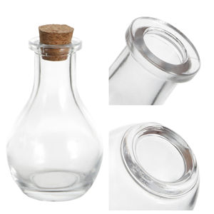 Pot <span class=keywords><strong>en</strong></span> <span class=keywords><strong>verre</strong></span> transparent de 50 ml avec couvercle <span class=keywords><strong>en</strong></span> liège - <span class=keywords><strong>Contenant</strong></span> <span class=keywords><strong>en</strong></span> <span class=keywords><strong>verre</strong></span> unique pour bonbons - Product Image 3