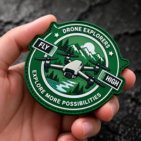 Patch en caoutchouc PVC 3D écologique avec logo personnalisé, badge tactique extérieur, patchs à scratch pour sacs à dos et vestes