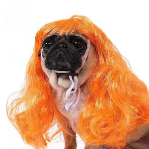 New Big Wavy Polyester Pet Wig <b>for</b> Cats <b>Dogs</b> Winter Summer Pet Hair Extensions Solid Pattern <b>for</b> <b>Christmas</b> Halloween - Product Image 5