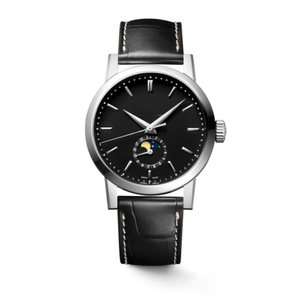 Reloj Automático Mecánico con Fase Lunar, Esfera con Índices y Correa de Cuero Longinesing - Product Image 1
