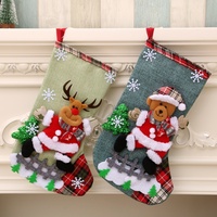 Nouvelle Grande Pochette Cadeau en Lin pour Noël, Sac de Décoration de Fêtes, Pochette à Cadeaux, Fourniture de Fête Festive