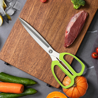 Ciseaux de barbecue multifonction en acier inoxydable avec lame à bords lisses et casse-noix pour la préparation des aliments et la cuisson au barbecue