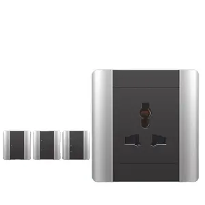 A6 High-Quality Silver Plastic Panel Minimalist Design With Indicator Factory Direct Sales Rimless Luxury Light Switches