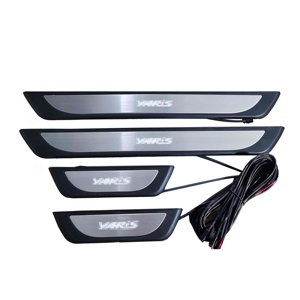 WZXD - Protectores de Umbral de Puerta con LED, Acero Negro para Yaris 2023 - Product Image 6