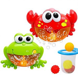 Machine à bulles en plastique d'été <span class=keywords><strong>pour</strong></span> enfants, jouet de <span class=keywords><strong>bain</strong></span> grenouille et crabe, jeu aquatique <span class=keywords><strong>pour</strong></span> bébé, vente en gros - Product Image 1