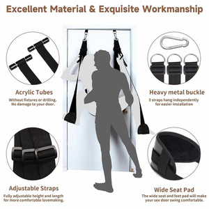 Nuevo columpio de cuero para puerta con asiento ancho de felpa, correas impermeables, juguete erótico para adultos para juegos SM para mujeres - Product Image 5