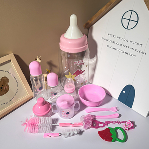 Ensemble cadeau d'alimentation pour bébé en silicone à col standard portable, <span class=keywords><strong>biberon</strong></span> pour bébé - Product Image 4