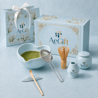 Coffret cadeau Anji Newell, ensemble de thé matcha, bol en céramique, fouet en bambou, support pour fouet, accessoires faits à la main pour les rituels de thé japonais à la maison