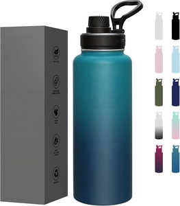 Bouteille d'eau isotherme en acier inoxydable à double paroi de 24 oz avec logo personnalisé, pour boissons chaudes et froides, idéale pour l'extérieur - Product Image 1