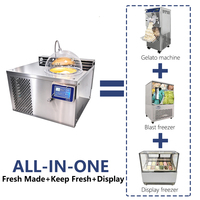 Machine à Gelato Commerciale Verticale OEM ODM avec Table de Pasteurisation, Mélangeur Continu de Gelato Italien, Fabricant de Crème Glacée Fraîche