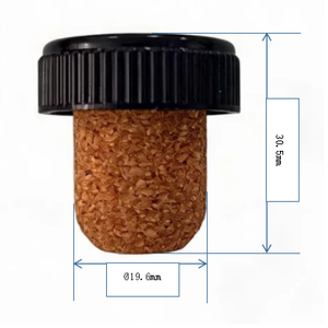 Bouchon de bouteille en liège recyclable, personnalisable (couleur et logo), écologique, pour vin, whisky et rhum, avec conception anti-fuite pour bouteilles en verre - Product Image 3