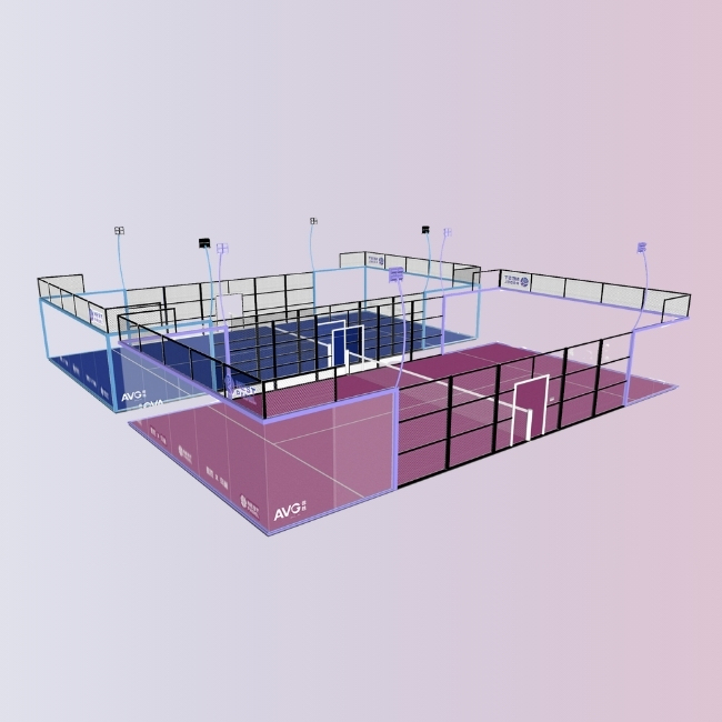 AVG Nest Padel Tennis Court Panoramic