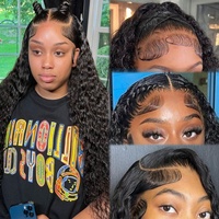 Perruque Lace Front Transparente 13x6 Cheveux Humains Bouclés Profonds 30 Pouces Cheveux Indiens Vierges Remy Sans Colle Haute Densité