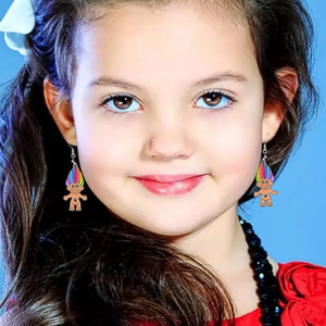 Pendientes clásicos para mujer con diseños de personajes de dibujos animados y detalles de estampado de corazones - Product Image 3