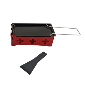 Ensemble de <span class=keywords><strong>raclette</strong></span> à fromage pour grillades Grille antiadhésive Mini planche à fromage BBQ Four au four Fer à repasser Plateau de fondoir à fromage suisse - Product Image 4