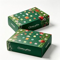 Boîte cadeau Ramadan personnalisée avec plateau, logo imprimé, faible MOQ, vente en gros, pour calendrier de l'avent de Noël, avec logo et taille personnalisés