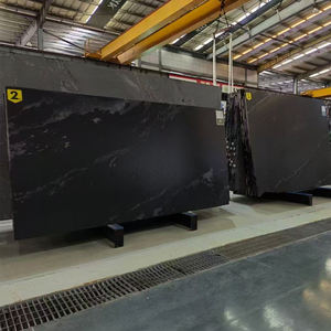 Dalles de <span class=keywords><strong>granit</strong></span> noir de rivière de style moderne Goldtop Pop Black White Spots Utilisation de sol imperméable pour hôtel Solution graphique OEM/ODM - Product Image 2