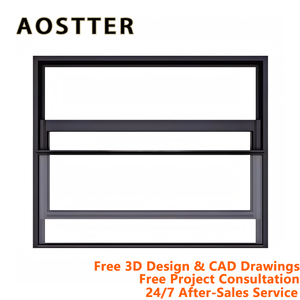 Fenêtre à guillotine basse AOSTTER en aluminium, facile à nettoyer, idéale pour les appartements en hauteur - Product Image 3