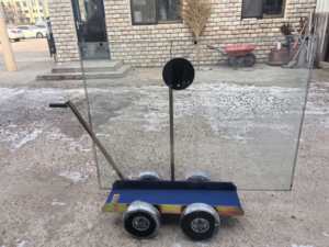 Chariot de transport à quatre roues de 10 pouces en métal (fer) pour verre/granit, 960x280x130mm, cadre, origine Chine, OBM, adapté à la vente au détail - Product Image 4