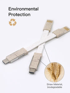 สายชาร์จแม่เหล็กแบบสั้น USB สำหรับเครื่องพิมพ์และคอมพิวเตอร์ ผลิตจากฟางข้าว เป็นมิตรต่อสิ่งแวดล้อม ขายส่ง/ปลีก สำหรับโปรโมชั่น - Product Image 4