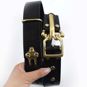 YB695 deepeel เข็มขัดสไตล์อัศวินทำด้วยมือขนาดกว้าง3.8ซม. สายหนังวัวแท้เทรนด์สำหรับผู้ชายเครื่องประดับเสื้อผ้าแบบทำมือ - Product Image 4