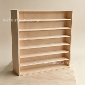 Boîte de rangement pour marqueurs en bois, support de rangement multi-niveaux pour bureau, design minimaliste durable, forme rectangulaire, type sur pied - Product Image 2