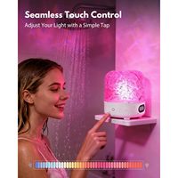 Nueva Luz de Ducha Moderna 2026 con Logotipo Personalizado, Altavoz Bluetooth, Resistente al Agua, Proyector de Ondas Oceánicas de 16 Colores para Baños de Hotel