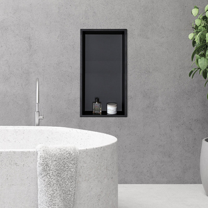 Grande <span class=keywords><strong>niche</strong></span> <span class=keywords><strong>de</strong></span> douche à double étagère encastrée en matériau SMC, prête à <span class=keywords><strong>carreler</strong></span>, 39 po x 16 po x 3,5 po - Product Image 5