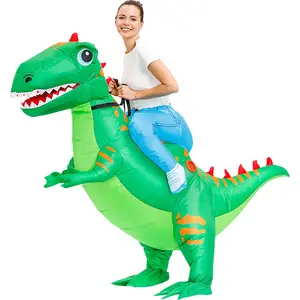 मजेदार डायनासोर Inflatable कॉस्टयूम वयस्क Cosplay झटका अप सूट पशु Inflatable वेशभूषा वयस्कों के लिए