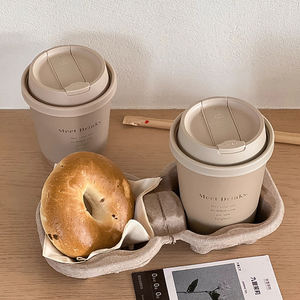 Gobelet en papier jetable, gobelet à café, gobelet minimaliste pour thé au lait recouvert de neige, gobelet pour boisson chaude avec couvercle, personnalisation pour vente à emporter - Product Image 2