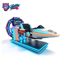 Simulateur de chasseur à réaction à rotation à 360° Colorful Park Super Fighter