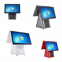 Nuevo Sistema POS Todo en Uno Blanco con Pantalla Táctil Capacitiva de 15.6 Pulgadas, PC Android con NFC, Wi-Fi y 1 Año de Garantía para Cafetería