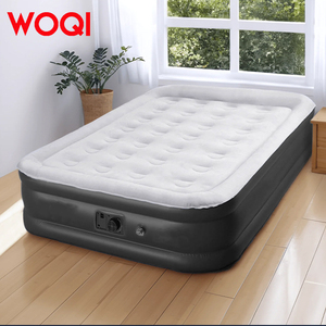Kasur Angin Tiup WOQI Double Full-Body Support dengan Pompa Listrik Terintegrasi, Konstruksi PVC Tahan Lama, Desain Terangkat - Product Image 6