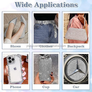 5 Yards cristal strass ruban diamant <span class=keywords><strong>Bling</strong></span> ruban Wrap ruban étincelant résine Hotfix Costume accessoires pour bricolage Art artisanat - Product Image 5