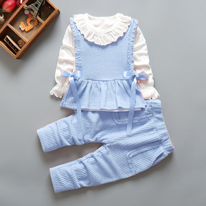 Ensembles de vêtements pour filles vêtements de sport pour filles vêtements de mode pour enfants 2023 <span class=keywords><strong>survêtement</strong></span> en coton pour enfants de 2 <span class=keywords><strong>ans</strong></span> tenue pour tout-petits 3 pièces Costume - Product Image 3
