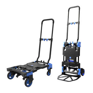 हॉट सेलिंग 137 किलो/68 किलो/68 किलोग्राम भार भार वाले एल्यूमीनियम हैंड ट्रक फोल्डेबल हैंड ट्रॉली - Product Image 5