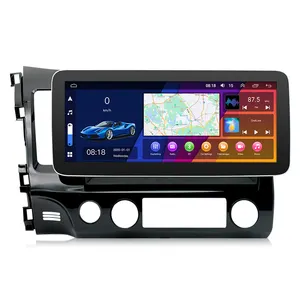 12.3 Inch Android 12 Auto Stereo GPS BT Multimedia DVD Car Player IPS WiFi Car Radio For Honda Civic 2006 - 2011