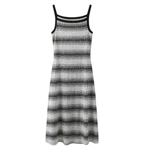 Abito Estivo da Donna Zhan <span class=keywords><strong>Ya</strong></span> Senza Maniche in Maglia, Collo Tondo, Vestibilità Ampia, Traspirante, con Motivo a Righe a Contrasto - Product Image 1