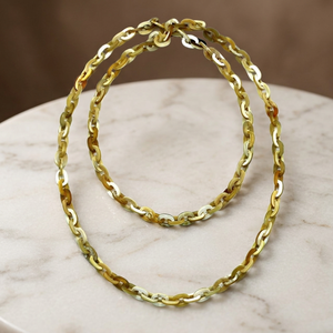Handmade Unisex High Quality Link Chain <b>Necklace</b> Classic Style <b>Long</b> Horn for Wedding Anniversary Engagement Parties Hot Fashion - Product Image 2